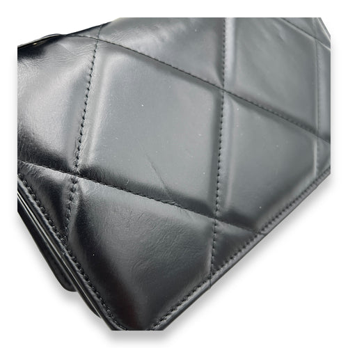 C19 Wallet On Chain Black in Lambskin, Silver hardware