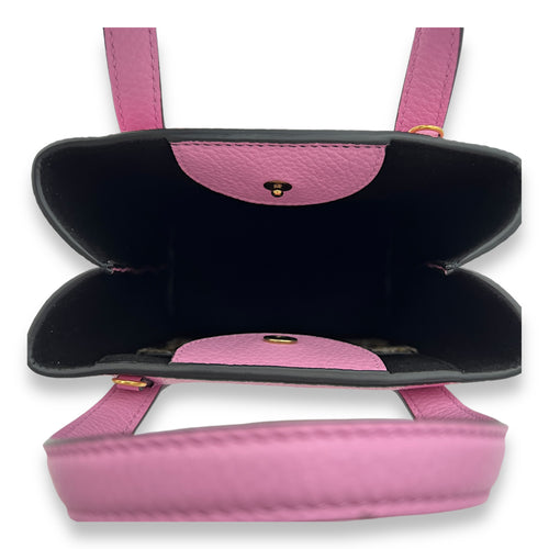 Others Top Handle Bag Mini Pink in Calfskin, Gold hardware