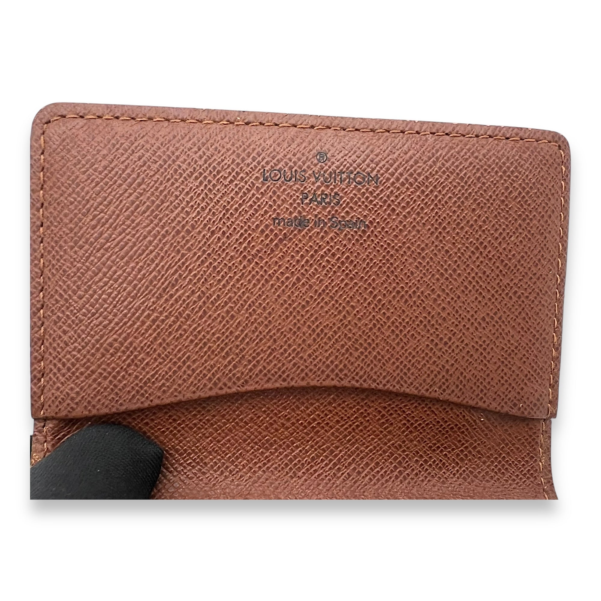 Flap Card Holder Brown in Monogram Coated Canvas