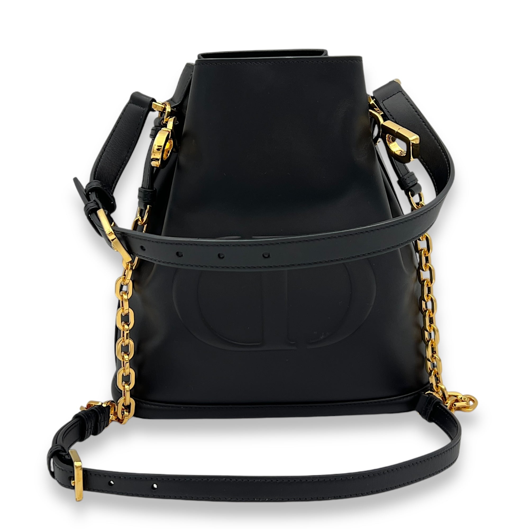 C'est Bucket Bag Black in Calfskin, Gold hardware