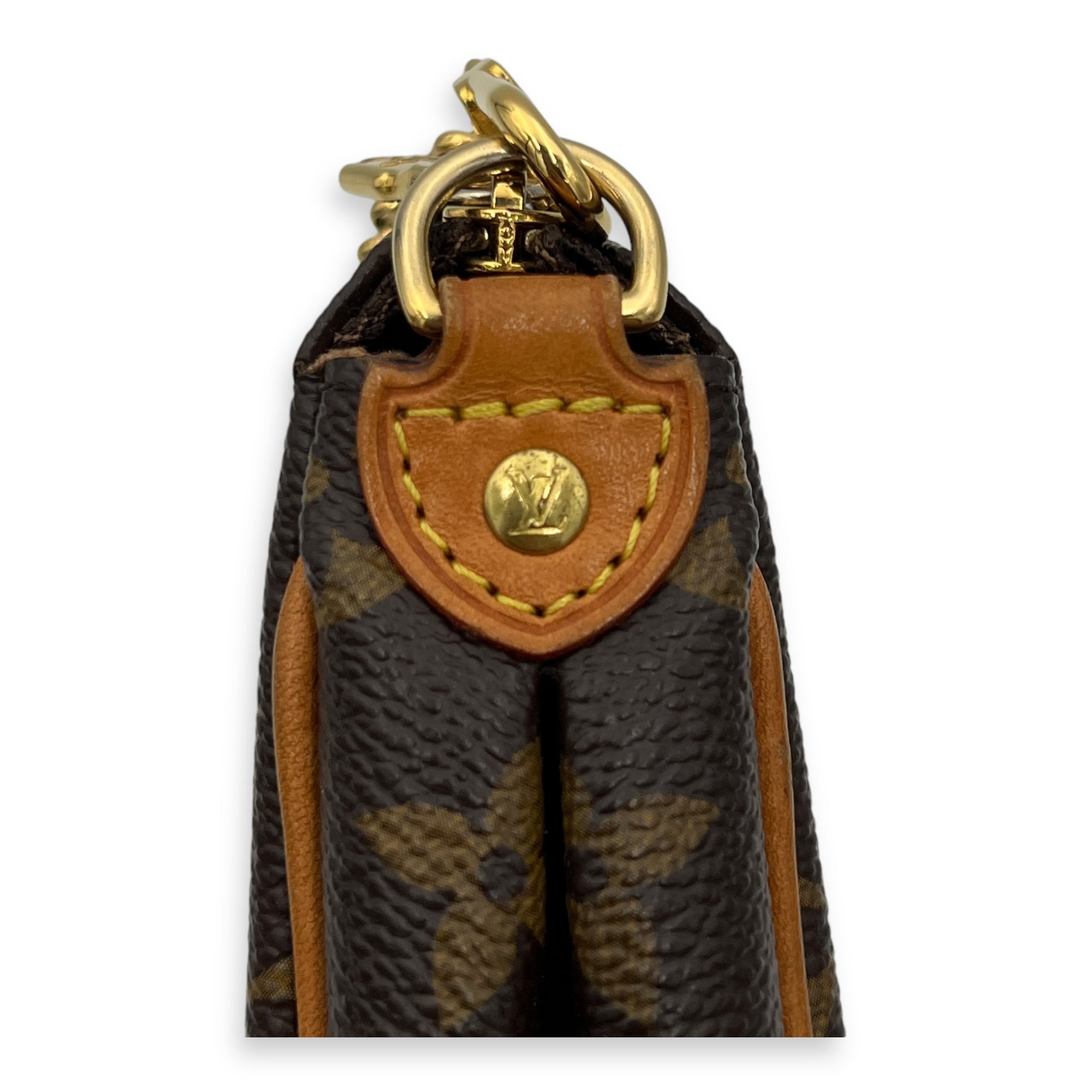 Eva Shoulder Bag Brown in Monogram Coated Canvas, Gold hardware