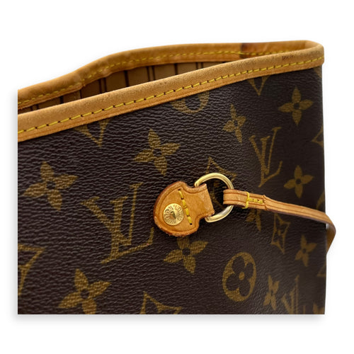 Neverfull Tote Bag GM Brown in Monogram Coated Canvas, Gold hardware