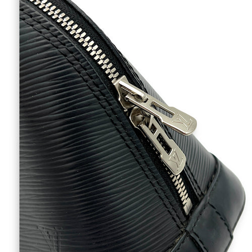 Alma Top Handle Bag BB Black in Epi Leather, Silver hardware