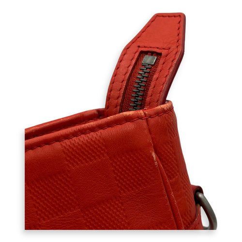 Tadao Top Handle Bag Red in Calfskin, Silver hardware