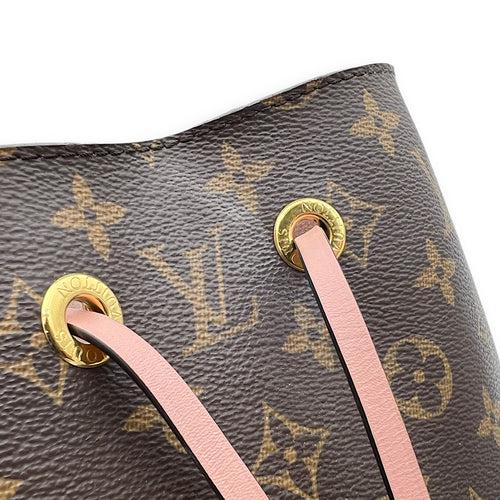 Louis Vuitton NeoNoe Bucket Bag MM Pink in Monogram Coated Canvas, Gold hardware_7