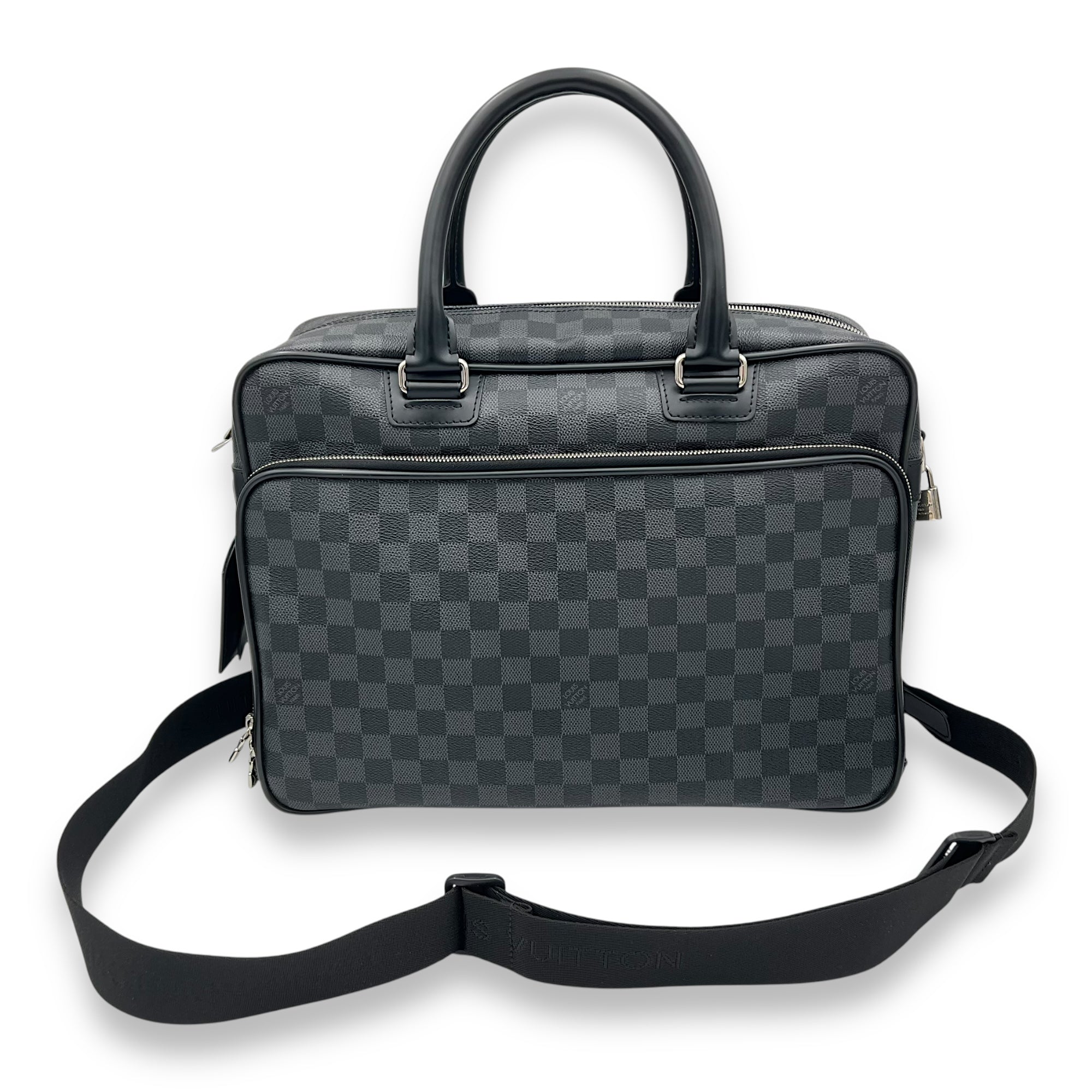 Louis Vuitton ICare Black Messenger in Damier Graphite, Silver hardware_7