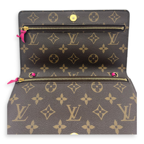 Louis Vuitton Christmas Animation Pochette Wallet On Chain Brown in Monogram Coated Canvas, Gold hardware_7