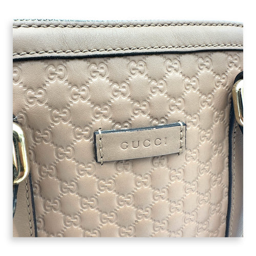 Gucci Dome Top Handle Bag Beige in Calfskin, Gold hardware_9