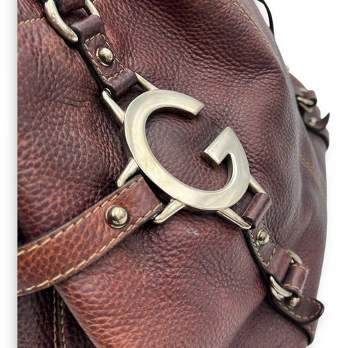 Gucci GG Tote Bag Brown in Calfskin, Silver hardware_7