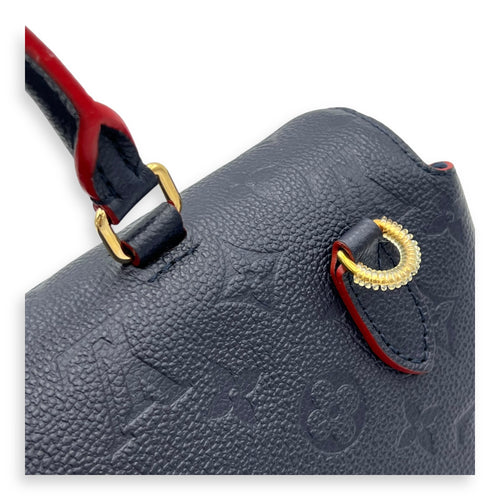 Louis Vuitton Marignan Top Handle Bag Blue in Monogram Empreinte Leather, Gold hardware_7