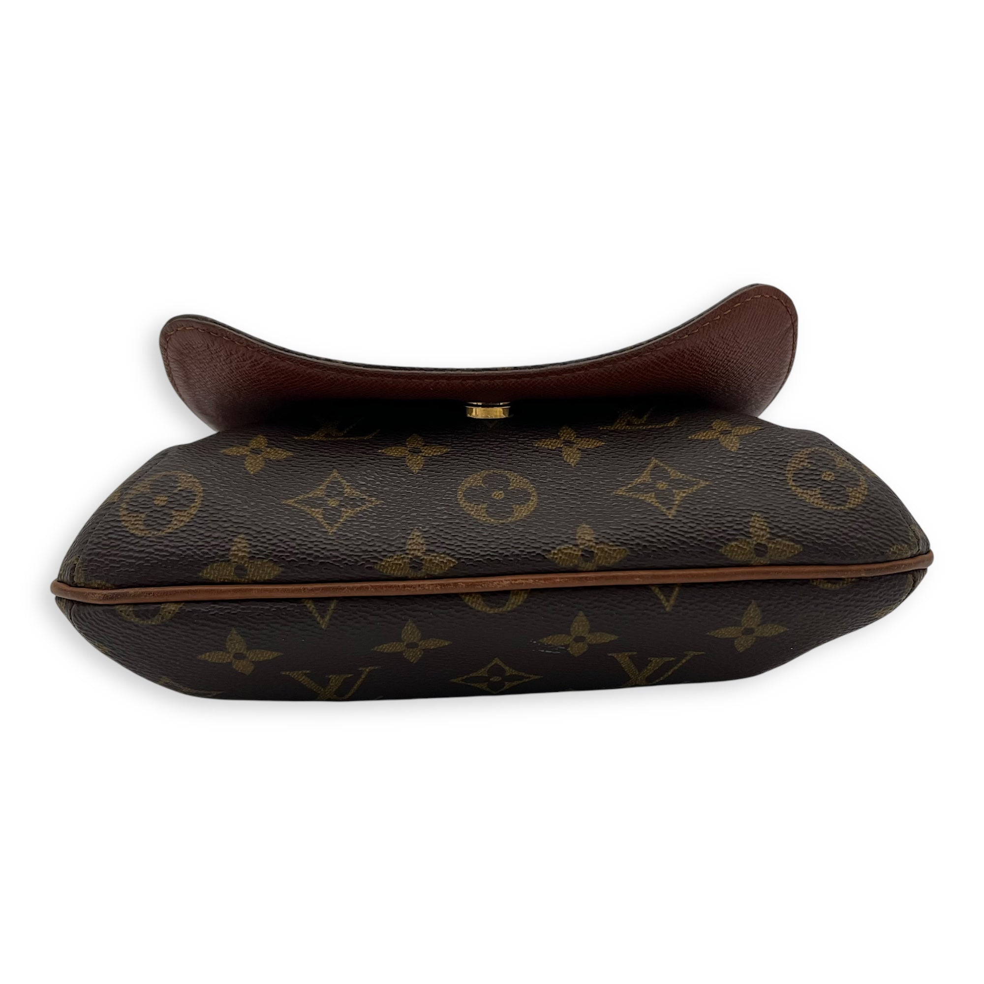 Louis Vuitton Musette Salsa Brown Crossbody Bag in Monogram Coated Canvas, Gold hardware_5