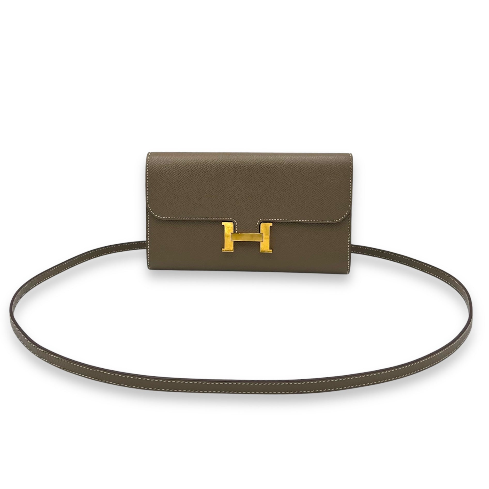 Hermès Constance On The Go Etoupe in Epsom, Gold hardware_7