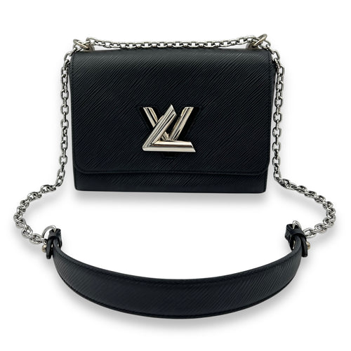 Louis Vuitton Twist Crossbody Bag MM Black in Epi Leather, Silver hardware_7