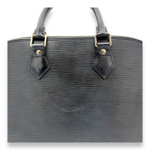 Louis Vuitton Alma PM Black Top Handle Bag in Epi Leather, Silver hardware_7