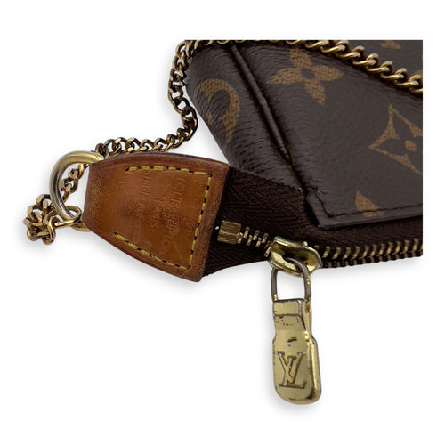 Louis Vuitton Pochette Top Handle Bag Super Mini Brown in Monogram Coated Canvas, Gold hardware_7