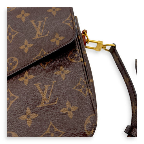 Louis Vuitton Metis Top Handle Bag Brown in Monogram Coated Canvas, Gold hardware_7