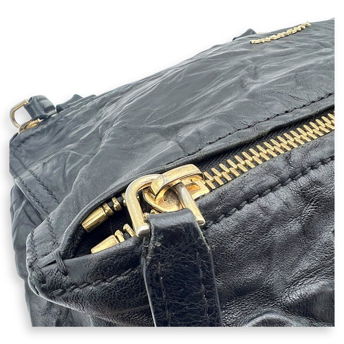 Givenchy Pandora Shoulder Bag Large Black in Goat Leather, Gold hardware_7