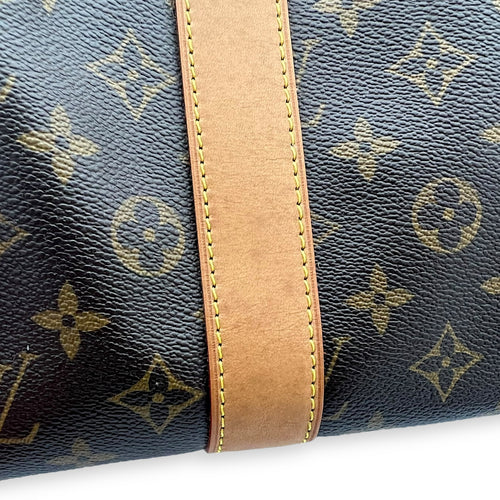 Louis Vuitton Carryall Travel Brown Top Handle Bag in Monogram Coated Canvas, Gold hardware_7