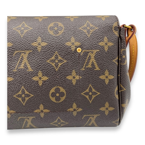 Louis Vuitton Favourite Crossbody Bag Brown in Monogram Coated Canvas, Gold hardware_7