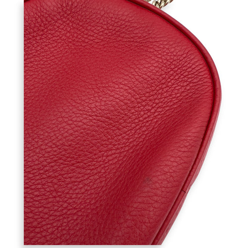Gucci Soho Crossbody Bag Red in Calfskin, Gold hardware_7