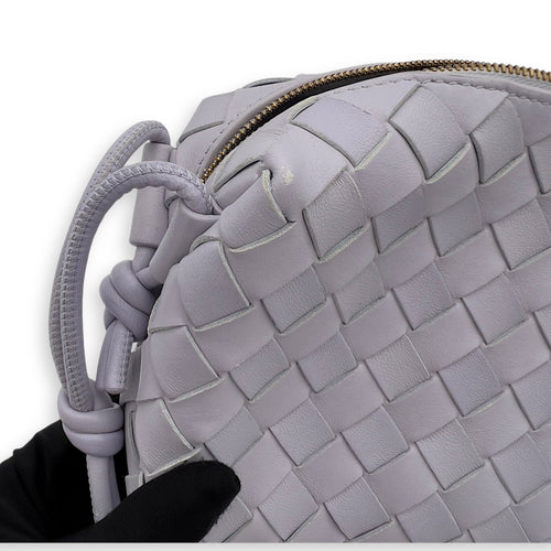 Bottega Veneta Loop Crossbody Bag Purple in Lambskin, Gold hardware_7