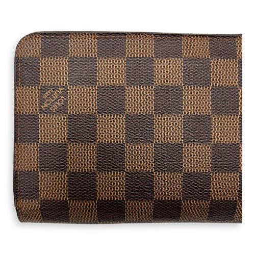 Louis Vuitton Zippy Organiser Damier Ebene Wallet in Coated Canvas, Gold hardware_5