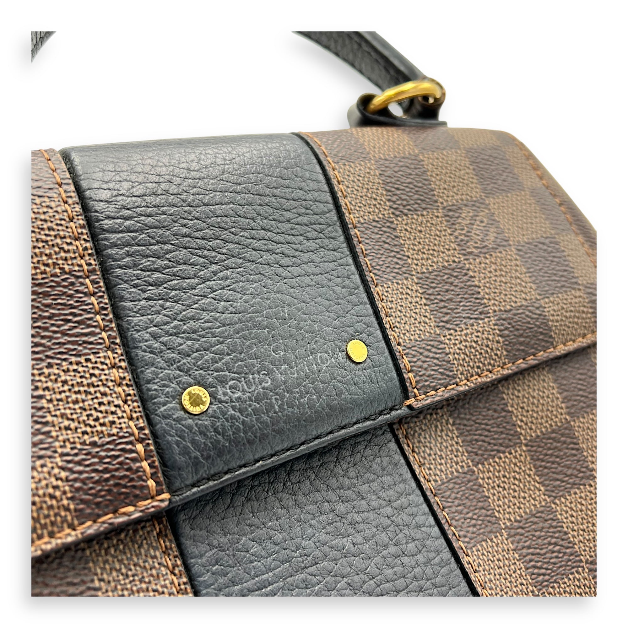 Louis Vuitton Bondstreet BB Brown Top Handle Bag in Coated Canvas, Gold hardware_7