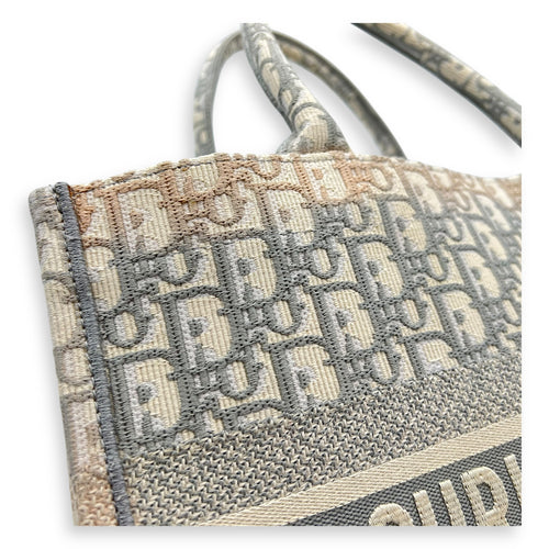 Christian Dior Book Tote Medium Grey Top Handle Bag in Jacquard_7