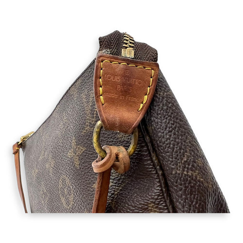 Louis Vuitton Pochette Shoulder Bag Brown in Monogram Coated Canvas, Gold hardware_7