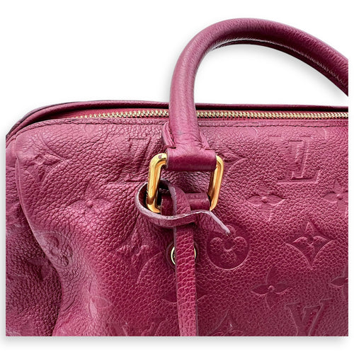 Louis Vuitton Speedy Top Handle Bag Purple in Empreinte Leather, Gold hardware_7