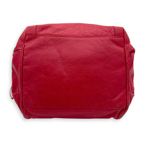 Balenciaga Sunday Red Top Handle Bag in Distressed Leather, Gunmetal hardware_3