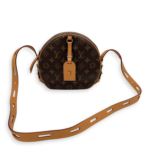 Louis Vuitton Boite a Chapeau MM Brown Crossbody Bag in Monogram Coated Canvas, Gold hardware_3