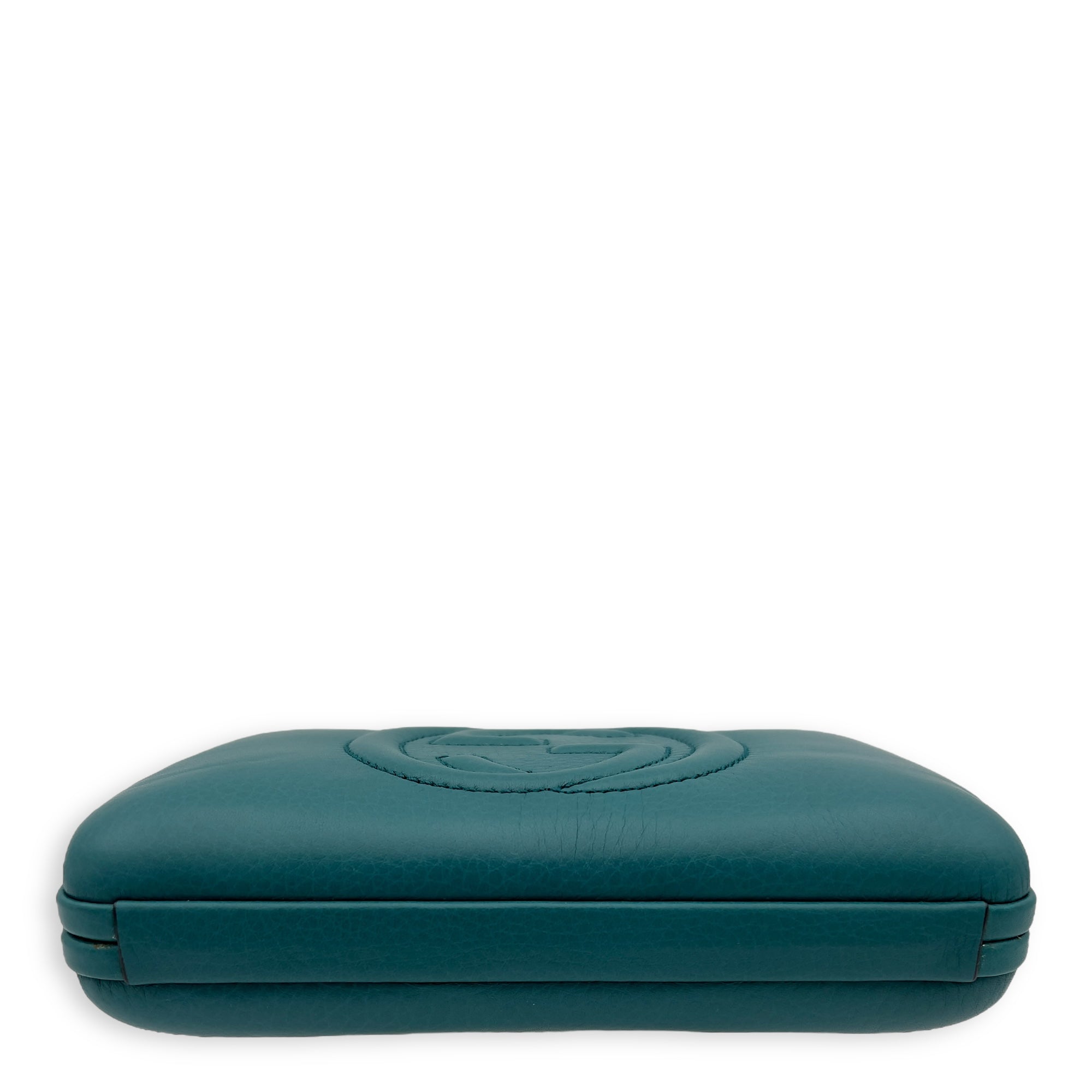 Gucci Soho Clutch Blue in Calfskin, Gold hardware_5