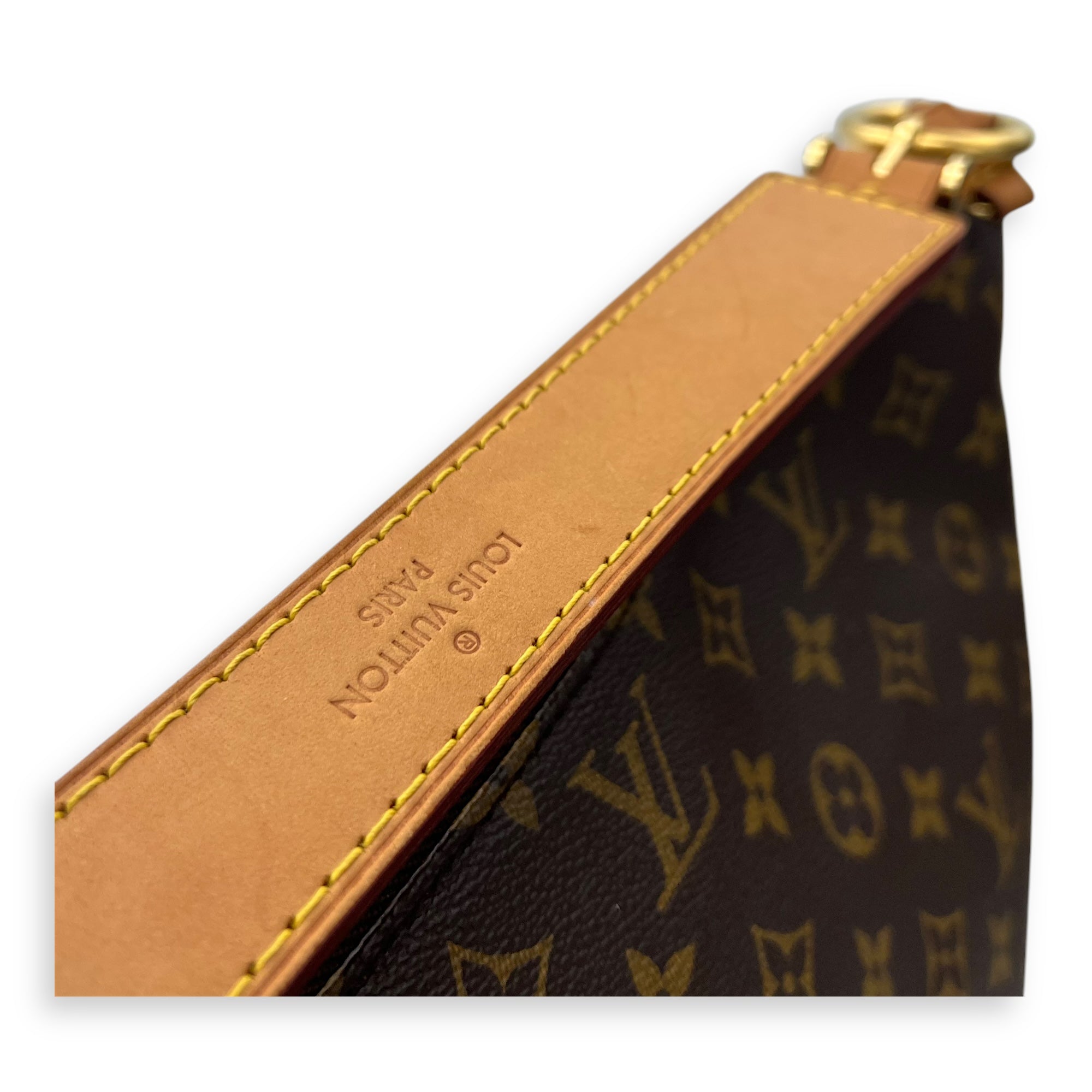 Louis Vuitton Sully MM Brown Top Handle Bag in Monogram Coated Canvas, Gold hardware_7