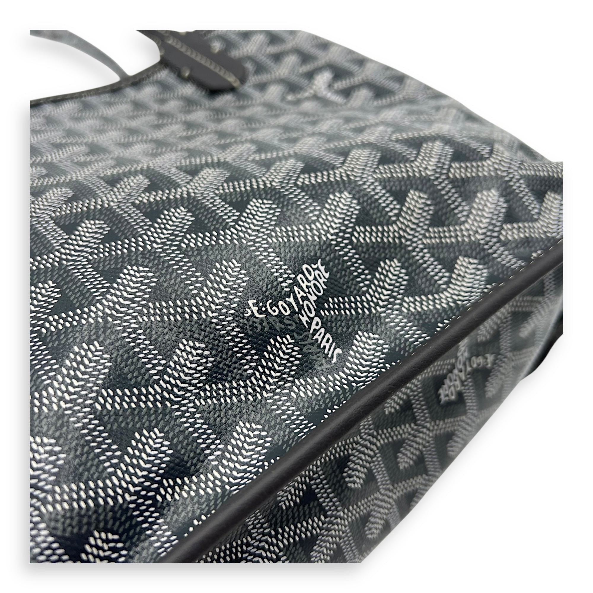 Goyard Anjou Tote Bag Grey in Coated Canvas, Silver hardware_7