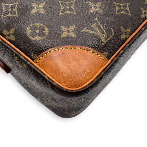 Louis Vuitton Trocadero Crossbody Bag Brown in Monogram Coated Canvas, Gold hardware_7