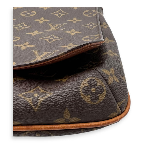 Louis Vuitton Musette Salsa Crossbody Bag Brown in Monogram Coated Canvas, Gold hardware_7