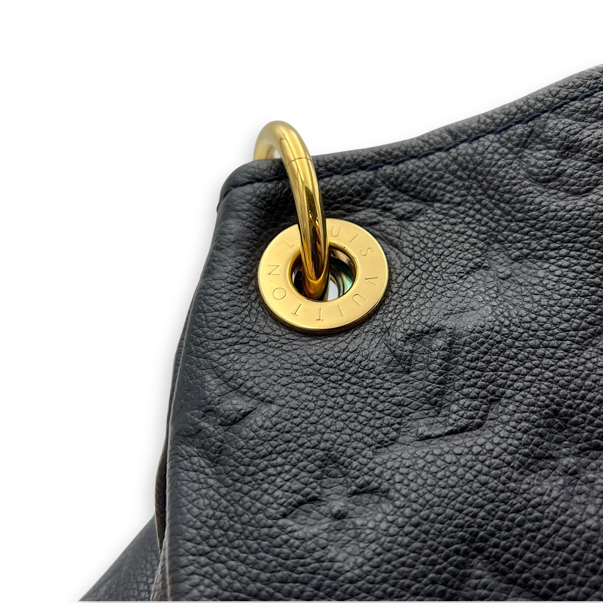 Louis Vuitton Artsy Blue Shoulder Bag in Empreinte Leather, Gold hardware_7