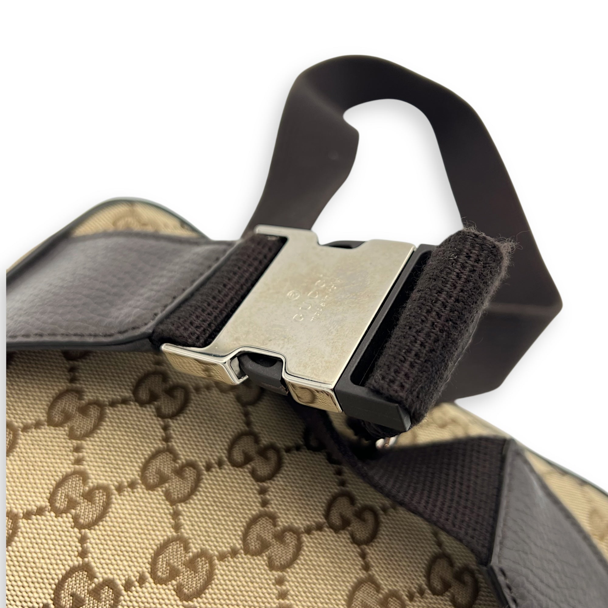 Gucci GG Belt Bag Brown in Canvas, Silver hardware_7