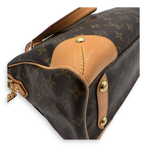 Louis Vuitton Retiro PM Brown Top Handle Bag in Monogram Coated Canvas, Gold hardware_7