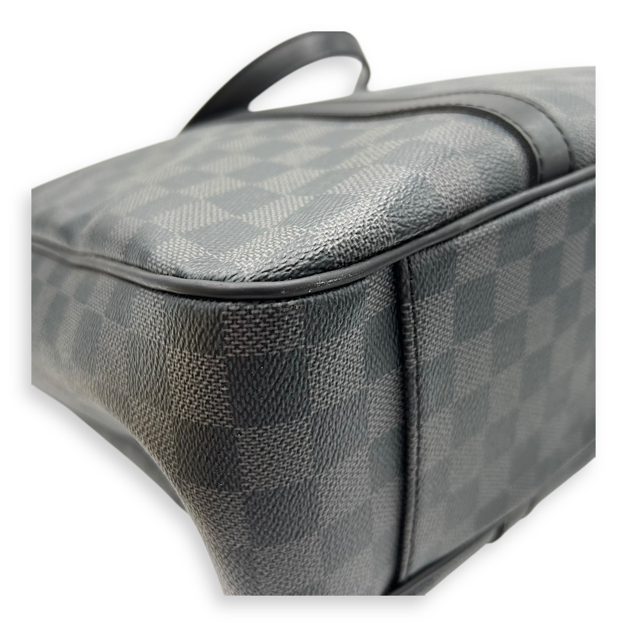 Louis Vuitton Tadao Two Way Top Handle Bag Graphite in Coated Canvas, Silver hardware_7