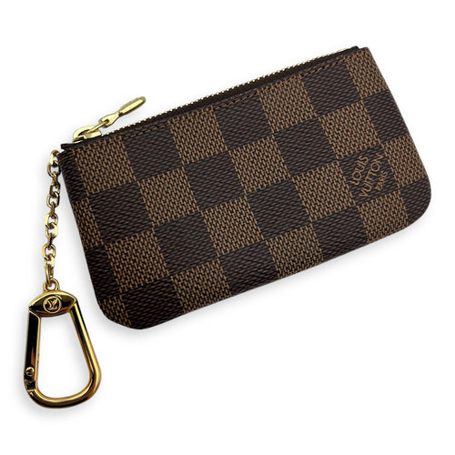 Louis Vuitton Key Damier Ebene Pouch in Coated Canvas, Gold hardware_7