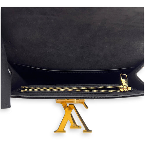 Louis Vuitton Louise Wallet On Chain Black in Calfskin, Gold hardware_6