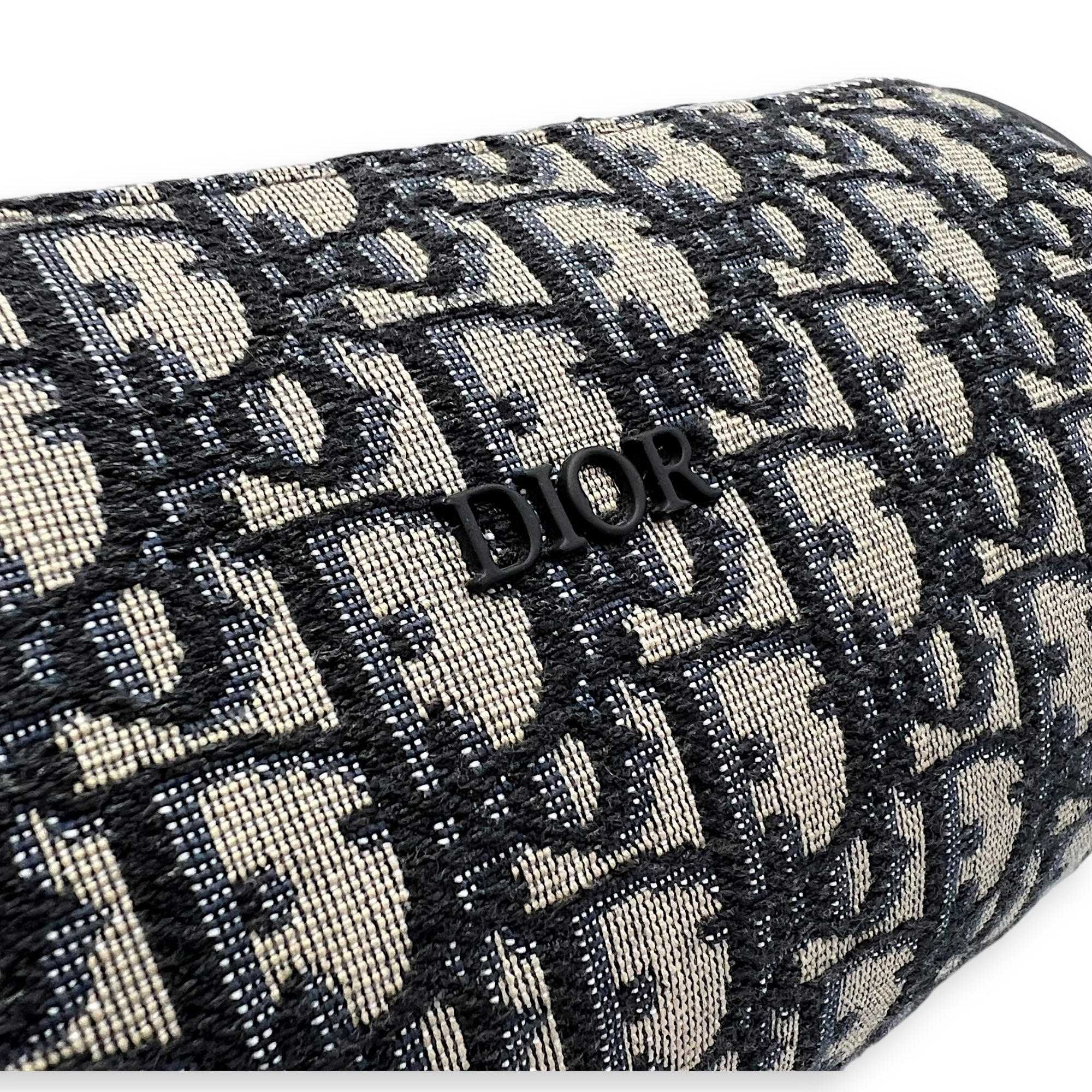 Christian Dior Roller Crossbody Bag Blue in Jacquard, Silver hardware_7