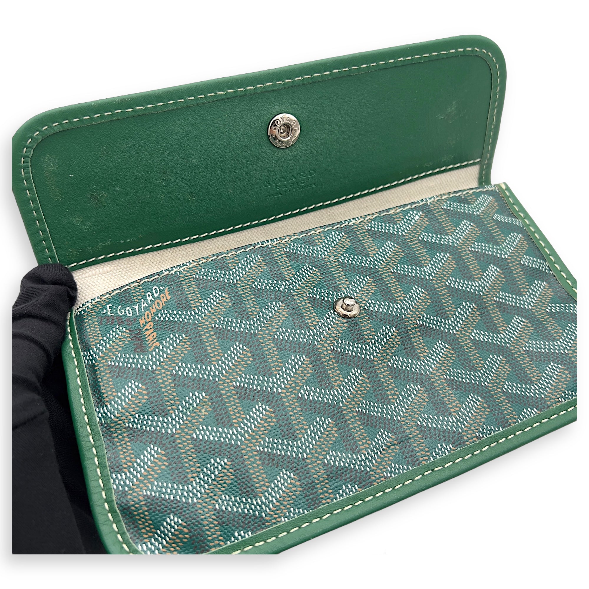 Goyard Saint Louis Tote Bag Green in Coated Canvas, Silver hardware_5
