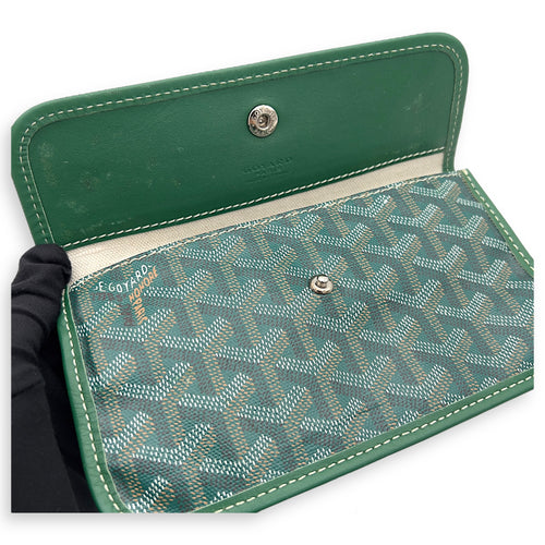 Goyard Saint Louis Tote Bag Green in Coated Canvas, Silver hardware_5