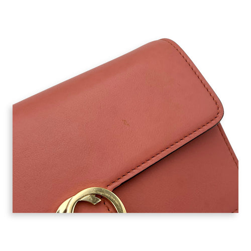 Gucci Interlocking G Crossbody Bag Red in Calfskin, Gold hardware_7