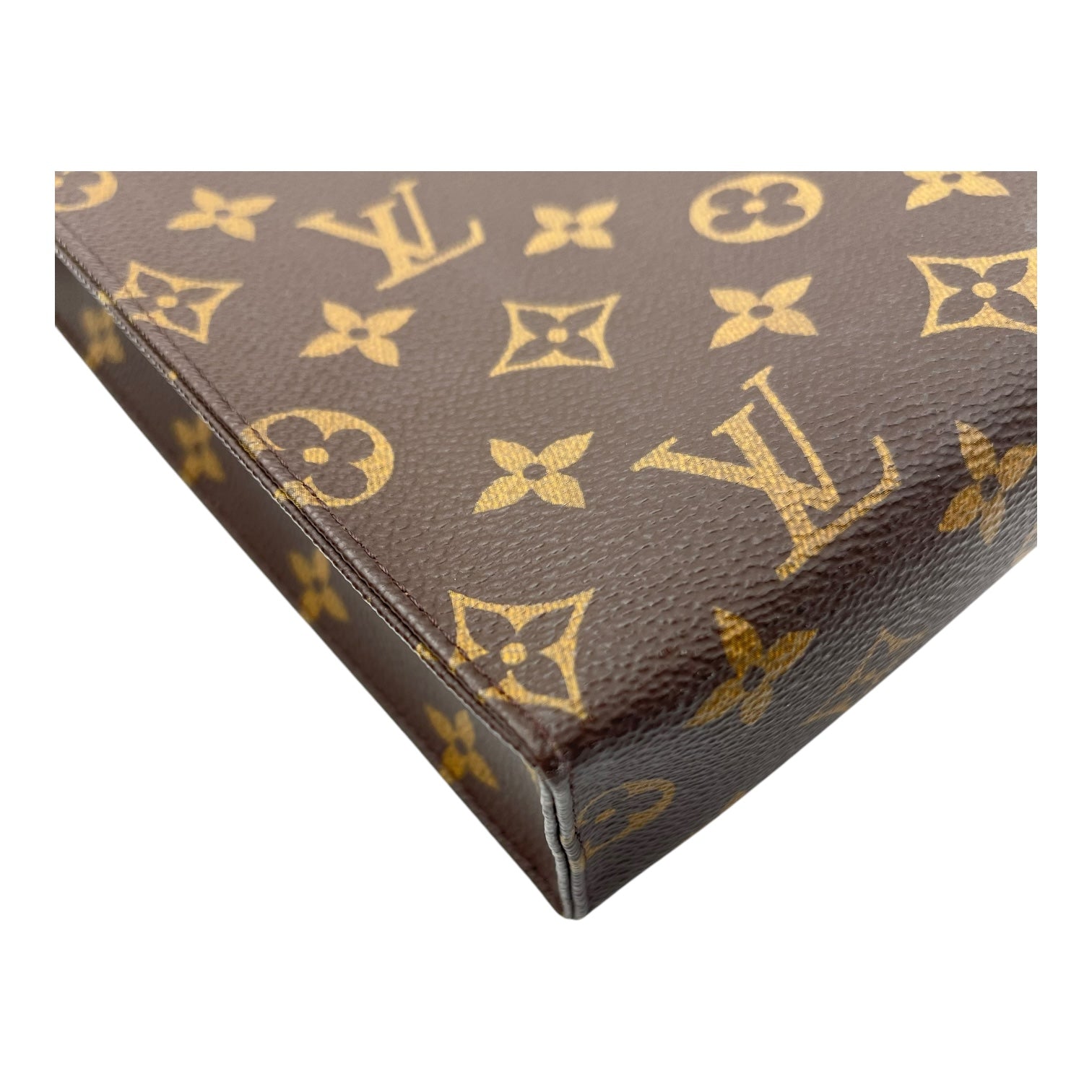 Louis Vuitton Pochette Toilette Brown Pouch in Monogram Coated Canvas, Gold hardware_7