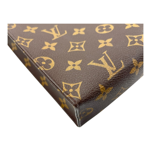 Louis Vuitton Pochette Toilette Brown Pouch in Monogram Coated Canvas, Gold hardware_7