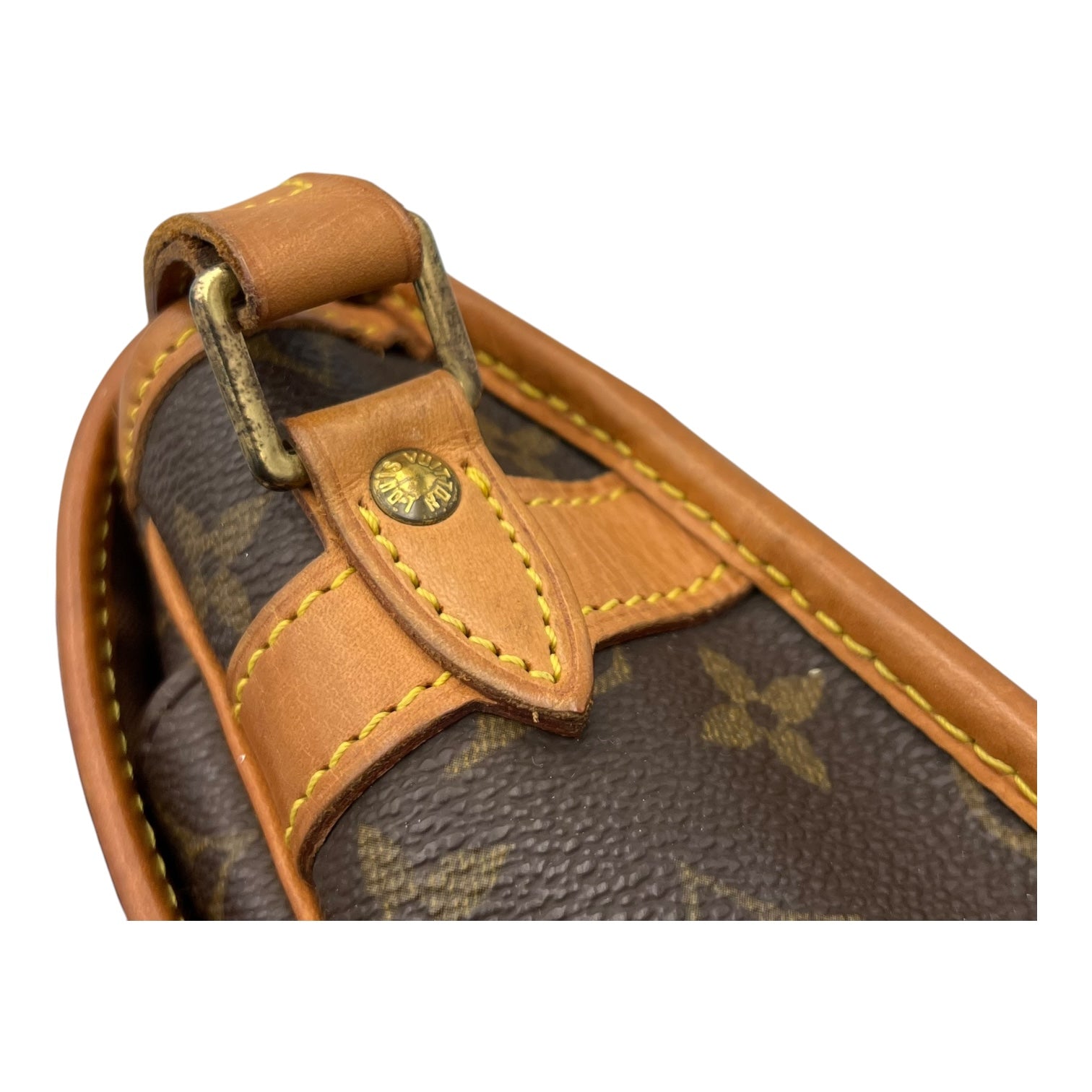 Louis Vuitton Sologne Shoulder Bag Brown in Monogram Coated Canvas, Gold hardware_7
